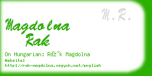 magdolna rak business card